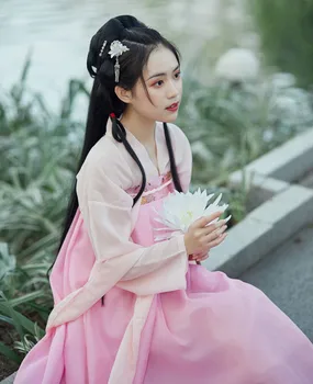 Kitajski Tradicionalni Hanfu Pravljice, Ples Kostum Starodavne Dinastije Tang Oblačila Ženske Orientalski Folk Dancewear Lady Princess Obleka