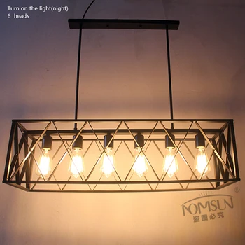 Stropne Luči kovinsko kletko, jedilnico, restavracijo, luminaria de teto Stropne svetilke Doma retro vintage ameriški stropna svetilka