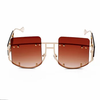 Kvadratni sončna Očala Edinstveno Očala Prevelik Trend Ogledalo Moški Ženske Luksuzne blagovne Znamke Style Letnik Odtenki sončna Očala UV400