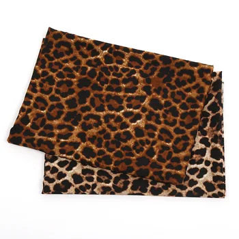 Leopard Natisniti Krpo Huayao Tkanine Krep de Chine Fashion Majica Poliester Šifon