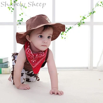 Baby Boy Stranka, Cosplay Kavbojski Klobuk+Obleke, Kompleti za Malčke Fotografija Rekviziti bebe fotografia Pribor Baby fotoshooting Kostum