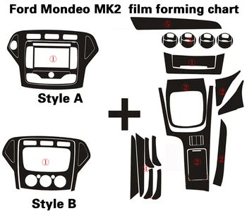 Za Ford Mondeo MK2/3 2007-2013 Samolepilni Avto Nalepke Ogljikovih Vlaken Vinil Avto nalepke in Nalepke Avto Styling Dodatki