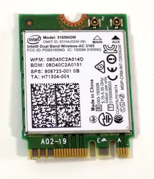 Kartica Intel Dual Band Wireless-AC 3165 3165NGW WIFI, Bluetooth 4.0 NGFF kartica 802.11 AC za Dell sony samsung in Asus