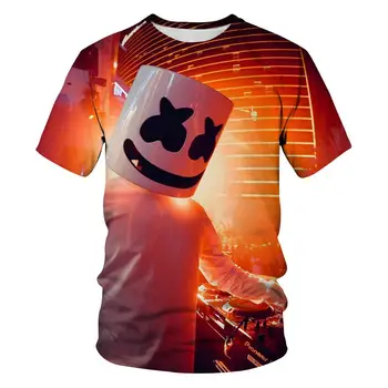 M horror2020 nov modni trend 3D nove T-shirt lightens star design trend smešno marshmallow nove T-shirt risanka marshmallow preja