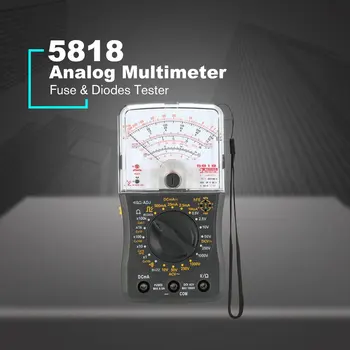 Analogni Multimeter Kazalec Zaslon Voltmeter Ampermeter Tester Odpornost Kontinuiteto Kapacitivnost Varovalko Diode Orodje Za Preizkus Z Vrvica Za Opaljivanje Tega