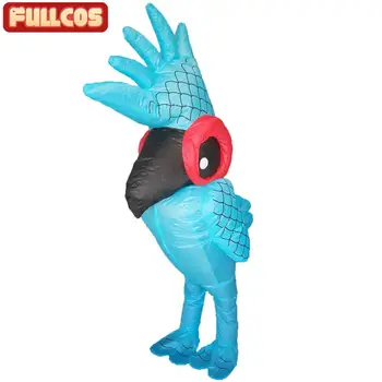 Napihljiv modro Papiga Kostum za Odrasle Živali Halloween Purim Karneval Cosplay Fancy Stranka Obleko Moški Ženske Rojstni dan Obleko