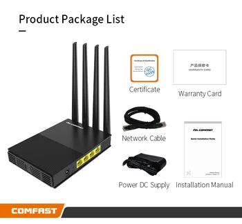 COMFAST CF-WR617AC 1200Mbps Brezžični WiFi Router 2.4 G&5GHz Dual-Band Dom Wifi Range Extender 4*5dbi Antena