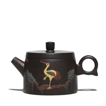 160 ML Yixing Čajnik Vijolično Gline Zisha grelnik vode Handpainted Žerjav Teaware Pošlji Darilo Polje