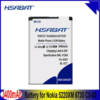 HSABAT 3400mAh BL-5CT Za Nokia 5220XM 6730 C5-00 C6-01 C3-01 6303C 5220 6730c C5 6303i