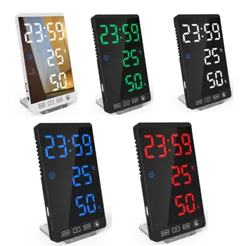Ustvarjalne LED Digitalna Ura Budilka Night Light Termometer, Higrometer Zaslon