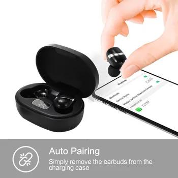 SODO T206 TWS Čepkov Touch Kontrole Šport Slušalke Sweatproof in-ear Slušalke z Mikrofonom Bluetooth 5.0 Res Brezžične Slušalke