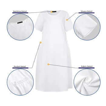 Celmia Plus Velikost Poletje Shirt Obleko Ženske 2021 Moda Priložnostne Kratek Rokav Žepi Midi Obleka Ženske Elegantne Vestidos Femininas