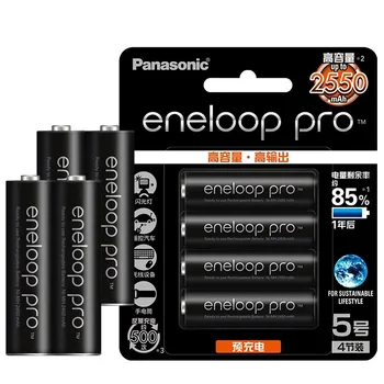 4PCS/VELIKO Panasonic Eneloop Originalne Baterije Pro AA 2550mAh 1,2 V NI-MH Fotoaparat Svetilka Igrača Vnaprej Napolnjene Baterije za ponovno Polnjenje