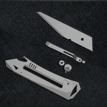 2020 Nitecore NTK10 Titana Pripomoček Nož Self-defense Multi-Funkcionalne Zložljive Prostem, Lov, Ribolov, Kampiranje Orodje Srebrna