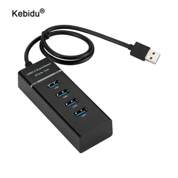 Kebidu Mini 4 Port HUB High Speed USB 3.0 Splitter Adapter Središče s Kablom Za Prenosni RAČUNALNIK Macbook