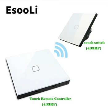 EsooLi Siva EU Standard 1/2/3 Banda 2 Način Brezžični Daljinski Steno Light Touch Stikalo Remote Touch Stikalo za IZKLOP Stikalo