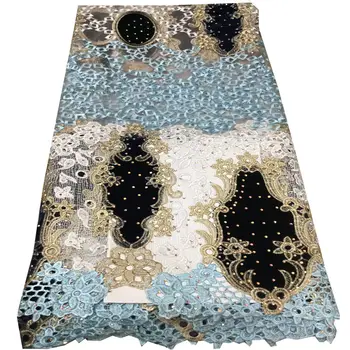 Krasen Guipure Čipko Mix Žametne tkanine Afriške Kabel čipke Nigerijski Švicarski oblačilo krpo 5 metrov mv498