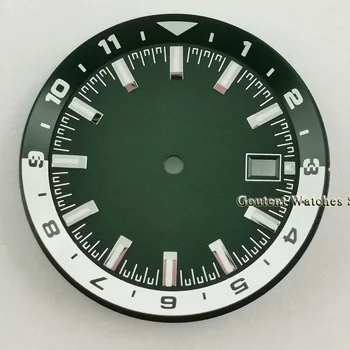 36.5 mm Black/White/Green/Blue Watch Izbiranje S Poglavjem Obroč Fit NH35 NH35A avtomatsko gibanje