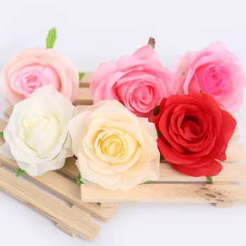 20PCS umetno rose cvet glavo poroko ozadju ponaredek cvet stensko dekoracijo domov DIY krono darilo polje dekoracijo