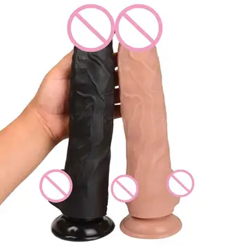 Ogromno črno Dildo realne 29x5.2 cm velik kurac penis imitator za seks vibrator ženska masturbacija naprave silikonski obrabe odraslih igrače