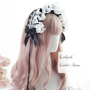 Angel ' s Street ~ Sweet Lolita Hairband Ogrlicom naglavni del z Lokom