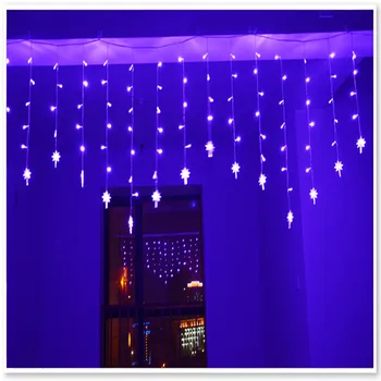 4M*0,7 M 100 LED Niz Vila Luči, 18P North Star Polaris Ice Bar Garland Zavese Luči za Stranke Božič Dvorišče Dekoracijo