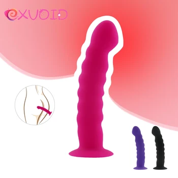 EXVOID Odraslih Izdelkov Sesalni Silikonski Analni Čep Sex Shop Vagine, G-spot Masaža Dildo Penis Sex Igrače za Pare
