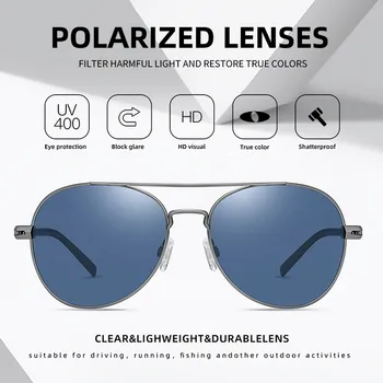 AOFLY Pilotni Polarizirana sončna Očala Moški Letnik Zlitine Okvir Gradient Objektiv Vožnje Anti-glare sončna očala Za Moške UV400