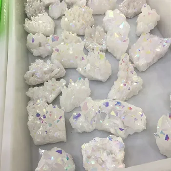 Visoka kakovost kristali, minerali, naravni Electroplated aura angel jasno quartz crystal grozdov za dekoracijo doma