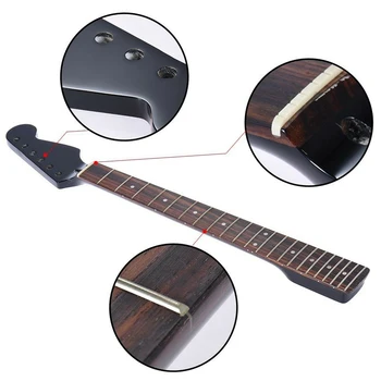 22 Fret Zamenjava Javorjev Vrat Palisander Fingerboard Primerni za Strat ST Stratocaster (Črna), javor vrat palisander fingerboard