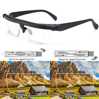 Morda Cvet TR90 Povečevalna Očala Dvojni Vid Poudarek Izbiranje Nastavljiv Očala -6d do +3D Branje Kratkovidnost Presbyopic Očala