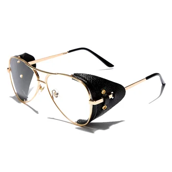 JASPEER Novo Ovalne sončna Očala Moški Ženske Letnik blagovne Znamke sončna Očala Zlitine Okvir Black Mirror Punk Stil Moška sončna Očala