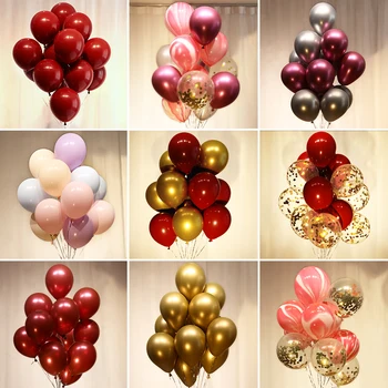 BTRUDI 100 kozarcev Kovinski latex balon 12 rdeče zlata poroka dekoracija rojstni balon verige ozadju dekoracijo sten