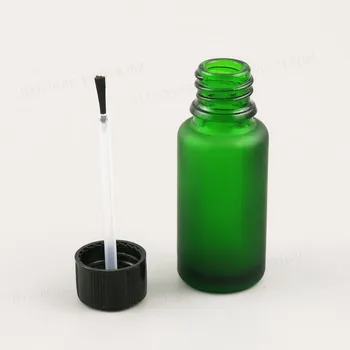 10 ML 15ml 20ml 30 ml 50 ml 100 ml Vžigalnike Frost Zeleno Steklo Eterično Olje, Steklenica S Čopičem Skp 1oz 1/2 oz 5/3 OZ NaiPolish Steklenico