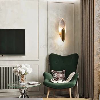 Nordijska post-moderne stenske svetilke ustvarjalne osebnosti preprost dnevni sobi ozadju TV steno verando, hodnik, spalnica postelji svetilko
