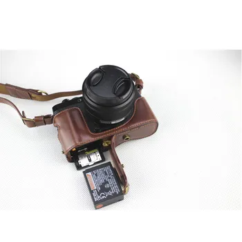 Luksuzni PU Usnje Fotoaparat Torba Za Fujifilm Fuji XT100 XT-100 Telo Zaščitno Osnove Ohišje Z Baterijo, Odpiranje+Trak