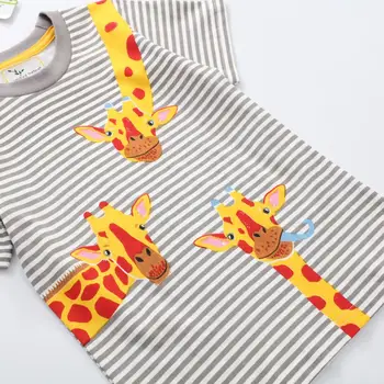 SAILEROAD T-majice Žirafa Bombaž Novo Poletno Otroci Vrhovi Oblačila 2-7Years Malo Fantje, Oblačila Baby Costome