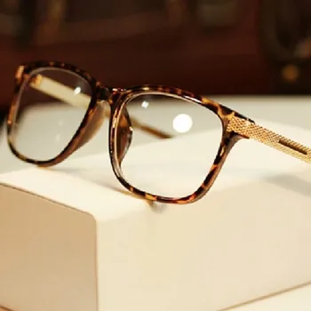 Modno Kovinsko Očala Ženske Retro Vintage Branje Očala Za Kratkovidnost Okvir Moških Kvadratnih Očala, Optično Jasno Očala Oculos