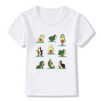 2020 Kawaii Avokado Otroci T-shirt Veganski Otroci Obleke Poletje Kratek Sleeve Majica Otroci Otrok Fantje Dekleta Vrhovi