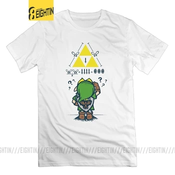 The Legend Of Zelda T Shirt Povezavo do Matematike Bombaž Tiskanja moška T-Shirt O Vratu, Kratke Rokave Plus Velikost Tees