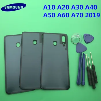 Zamenjava Izvirnega Zadnja Plošča Baterije Steklena zadnja Vrata Pokrovček Za Samsung Galaxy A10 A20 A30 A40 A50 A60 A70 2019+orodje