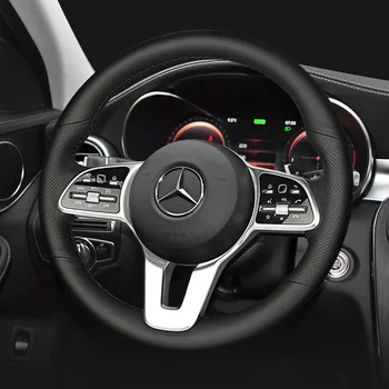 Vrh Usnja&Luknjo Usnjeni Volan Ročno Šivanje Zaviti Pokrov so Primerni Za Mercedes Benz Razreda 19-20 GLC GLB 2020 CLS 18-20