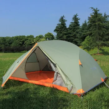 Dvojno prostem kampiranje šotor. Dvojno plast aluminija pole šotor, divji veter in anti-nevihta rainproof preživetje taborjenje zavetje