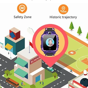 4G Otrok Pametno Gledati Vrtenjem gumba GPS-Položaj, Dvojna kamere Video Klic Nepremočljiva Otroci Watch Varnost Manšeta T10-360° 1pc