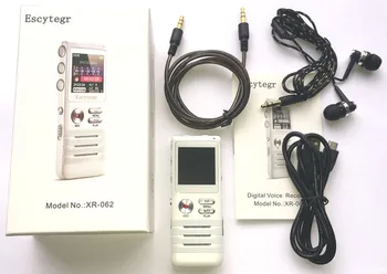 003 Escytegr Glas Aktivira Diktafon Dvojni Mikrofon Dual-Core Denoise Snemanje 16GB Audio Snemalnik Predvajalnik Glasbe MP3 Dictaphone