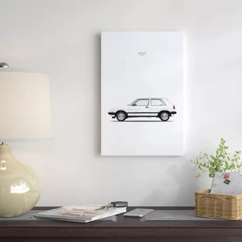 Modularna Platno Doma Volkswagen Golf Dekor Natisne Slikarstvo Plakat, Moderni Zasebni Avto Wall Art Slik, Dnevna Soba Ni Uokvirjena