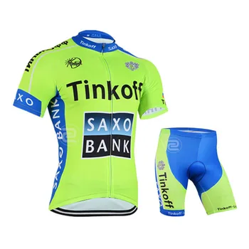 2019 Saxo Tinkoff Bank Kratek Sleeve Kolesarjenje Jersey Set Ropa Ciclismo Hombre MTB Kolesarjenje Oblačila Dihanje Kolo Kolo Jersey