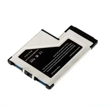 Debelo 1pcs Srebrne Barve 54 mm Express, USB 3.0, PCMCIA 2 Vrata Sim Adapter, hitrost Prenosa do 5Gbps Padec Ladijskega prometa