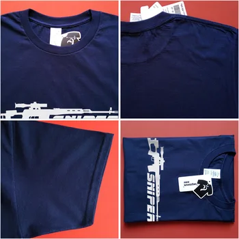 Osebnost OSTROSTRELEC Pištolo Natisni T-shirt 2018 Nov Modni Moški majica s kratkimi rokavi 16 Barv Čisti Bombaž, Kratke rokave Vrhovi Tee Street Design