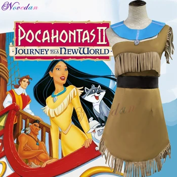Seksi Halloween Ženske Indijski Princesa Kostume Za Odrasle Huntress Pocahontas Kostum Purim Stranka Mardi Gras Fancy Oblačenja